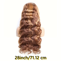 250% Density Ultra-Lush Honey Blonde Body Wave Wig - 13x6x1 T-Part Remy Human Hair with Pre-Plucked Natural Hairline & Baby Hair