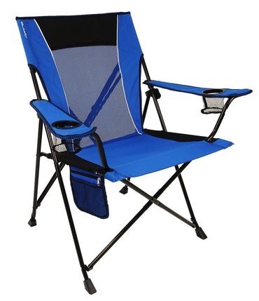 Kijaro Dual Lock Folding Camp Chairs - Versatile for Sports, Outdoors & Lawns - Locks Positions - Maldives Blue