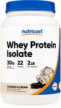 Nutricost Whey Protein Isolate (Cookies N Cream, 2 Pounds)
