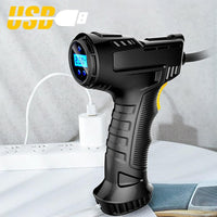 120W Wireless Car Air Compressor Handheld USB Rechargeable Tire Inflator Digital Display Inflatable Pump Pressure Gauge Car Accessories Tire Inflator