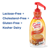 Nestle Coffee mate Coffee Creamer, Hazelnut, Concentrated Liquid Pump Bottle, Non Dairy, No Refrigeration, 50.7 Fl Oz (Pack of 2)