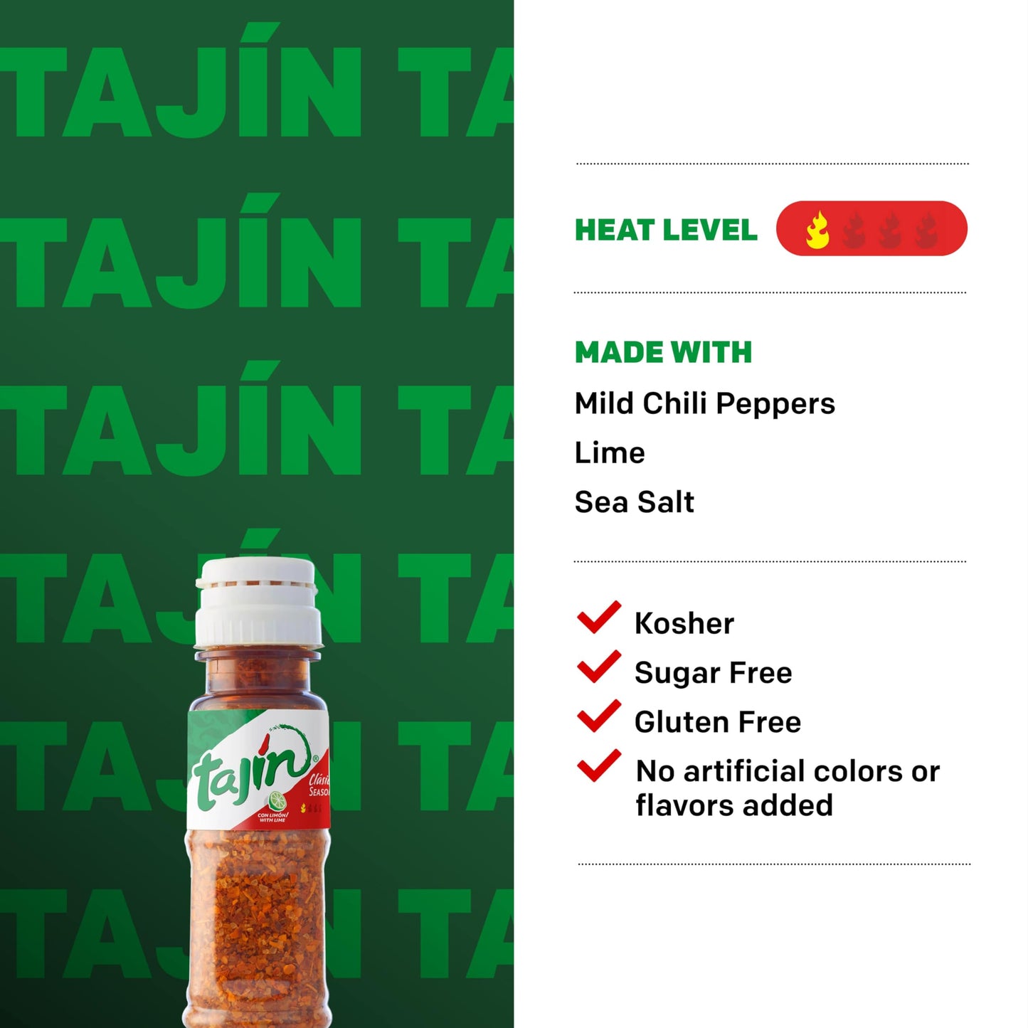 Tajin Clásico Seasoning Mini Pouch 0.35 oz (Pack of 2)