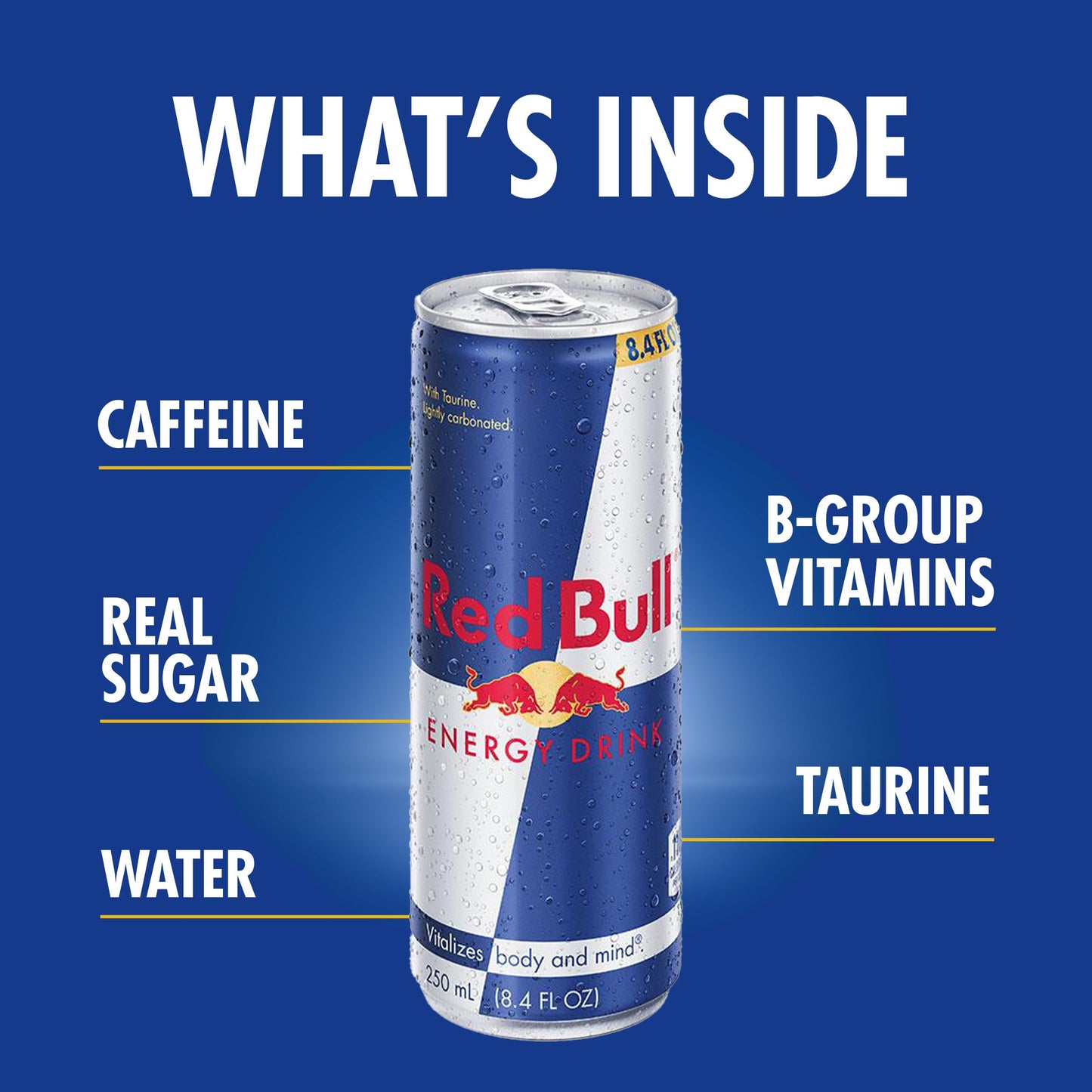 Red Bull Energy Drink, Original, 8.4 Fl Oz (Pack of 6)