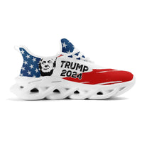 Men's Trump 2024 Shoes Sneakers, Trump Support Shoes, Trump 2024 Shoes for Men, Trump 2024 Shoes Running Sneaker Men for Trump Support, American Flag Trump Shoes White