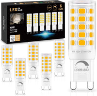 Sailstar G9 LED Bulb Dimmable 4000K Natural Daylight 6 Pack, T4 G9 4W Replacement for 40 Watts Halogen, Ceramic Bi Pin Base, 120V 400 Lumen 360°Beam Angle, G9 Light Bulbs for Chandelier
