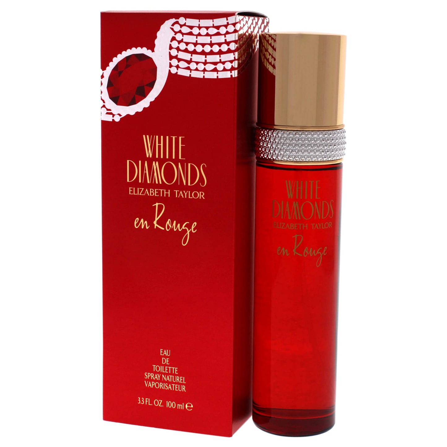 Elizabeth Taylor Women's Perfume, White Diamonds En Rouge, Eau De Toilette EDT Spray, 3.3 Fl Oz