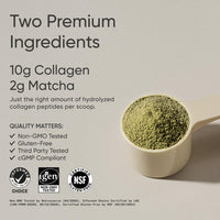 Sports Research Premium Collagen Peptides Powder and Organic Matcha Green Tea - Collagen Powder Protein Supplement with Japanese Matcha and Amino Acids - Gluten Free, Non-GMO, Sugar Free