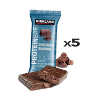 Kirkland Signature Protein Bars Variety Pack (20 Count) 5 of Each, All 4 Flavors - Chocolate Chip Cookie Dough, Chocolate Peanut Butter Chunk, Chocolate Brownie, and Cookies & Cream 2.12oz