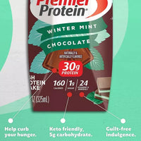 Premier Shakes with 30g High Protein Shake to Help Curb Your Hunger, Winter Mint Chocolate, It’s Keto, Bariatric Friendly and Kosher | 11 fl. oz., Pack of 7 | - Limited Edition