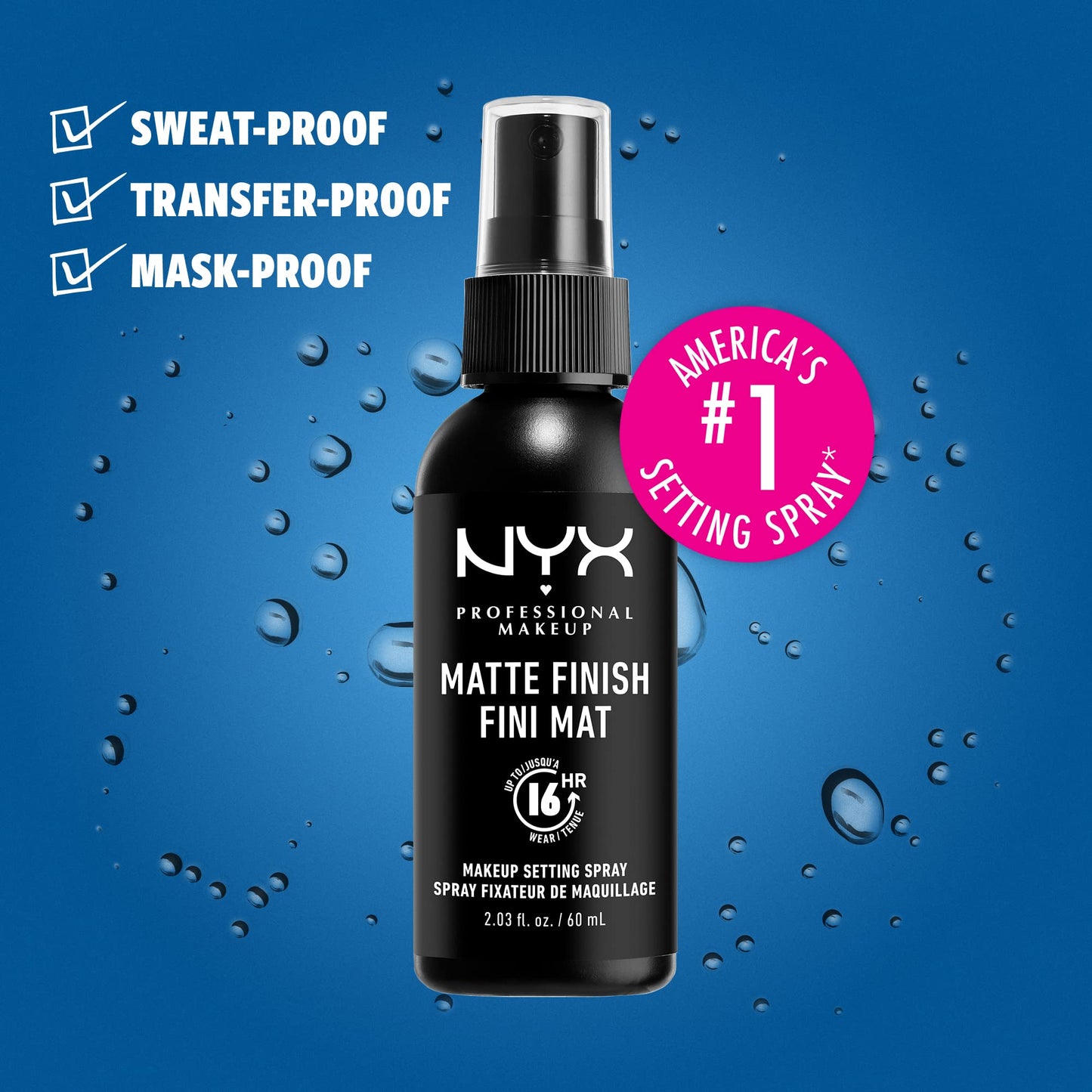 NYX PROFESSIONAL MAKEUP Makeup Setting Spray - Matte + Dewy Finish ( Pack Of 2), Vegan Formula (Packaging May Vary)