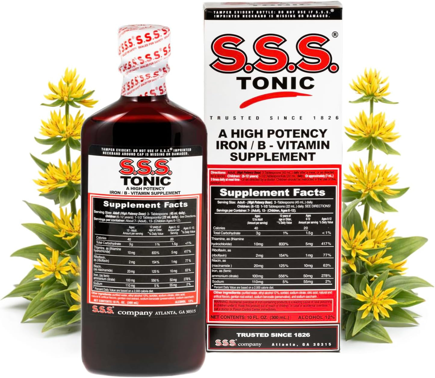 S.S.S. Tonic, Iron and Vitamin B Supplement, High Potency Vitamins, Bottle,10 Fl Oz (Pack of 1)