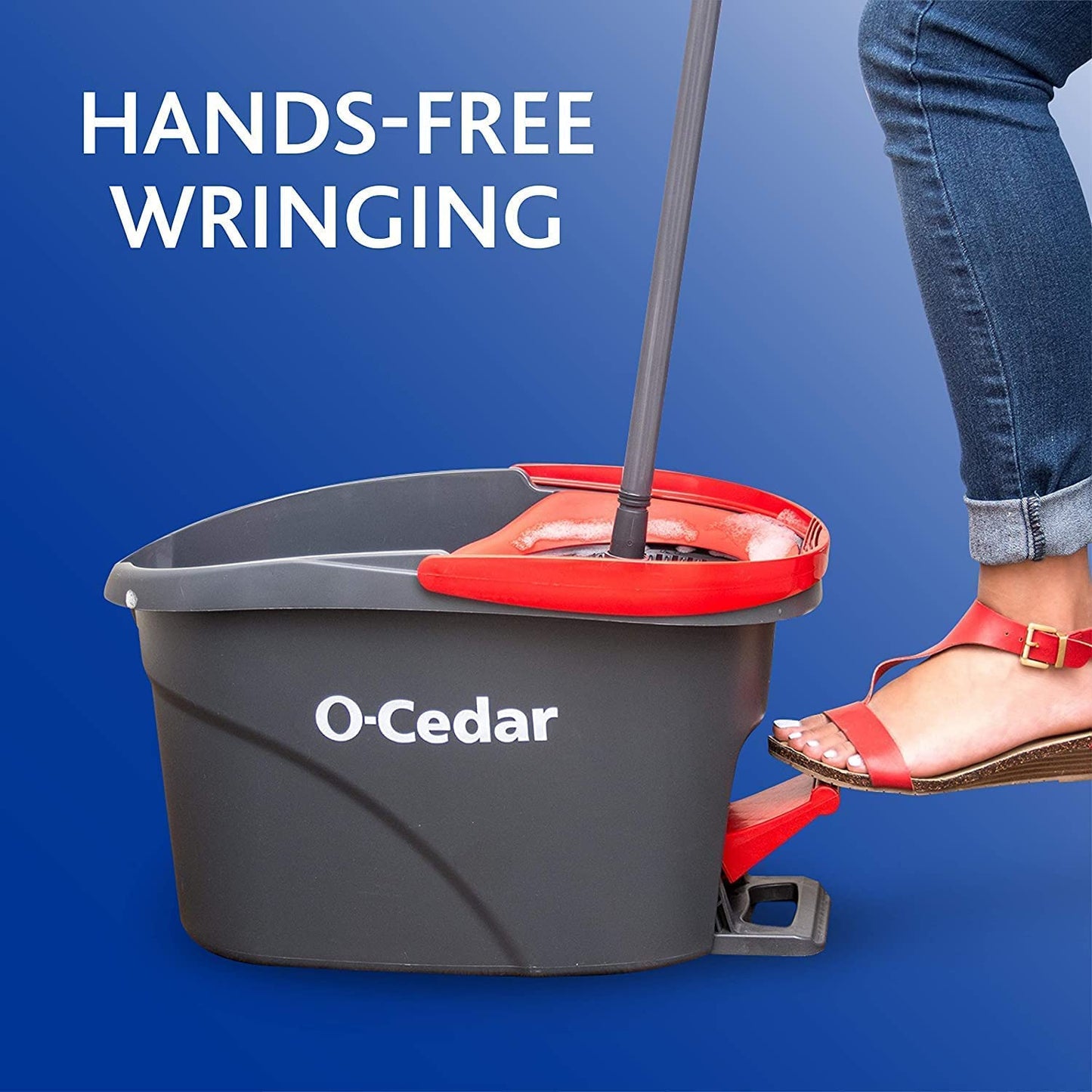 O-Cedar System Easy Wring Spin Mop & Bucket with 3 Extra Refills with Citrus Pac (Variety Pack)