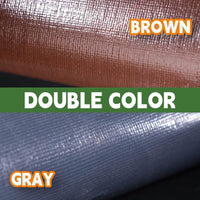 RAINDEWAY 20x30 Feet Super Heavy Duty Tarp 18 Mil, UV Resistant, Weatherproof, Multipurpose Waterproof Poly Tarp with Grommets and Reinforced Edges, Brown/Gray Tarp