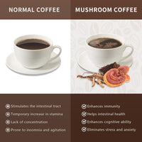 Mushroom Coffee (72 Servings) - Organic Instant Coffee Powder with Lion's Mane Mushroom, Reishi, Cordyceps, Chaga, and Turkey Tail - Coffee Alternative for Energy & Focus - 5.11 oz.