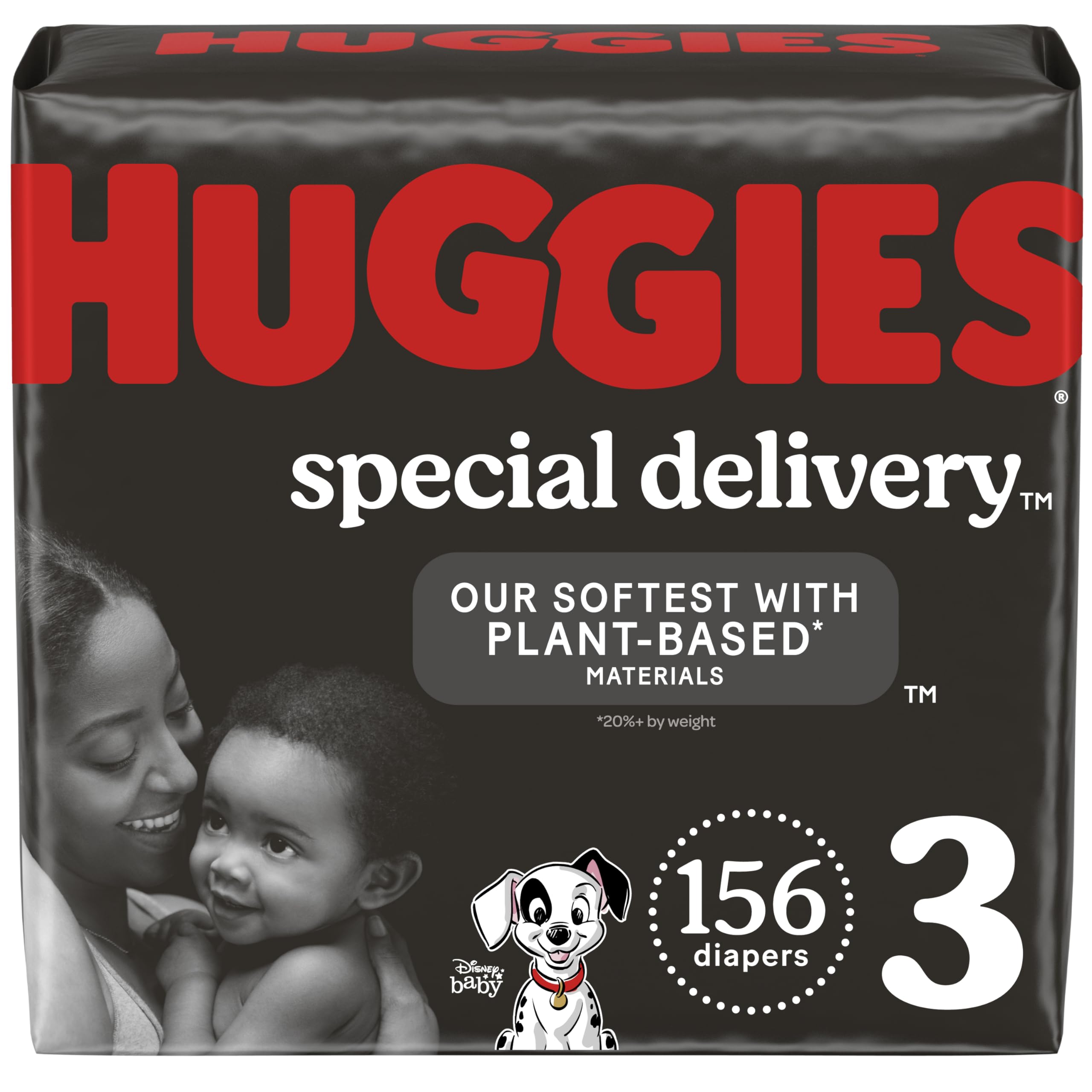 Huggies Special Delivery Hypoallergenic Baby Diapers Size 3 (16-28 lbs), 156 Ct, Fragrance Free, Safe for Sensitive Skin