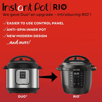 Instant Pot RIO, 7-in-1 Electric Multi-Cooker, Pressure Cooker, Slow Cooker, Rice Cooker, Steamer, Sauté, Yogurt Maker, & Warmer, Includes App With Over 800 Recipes, 6 Quart