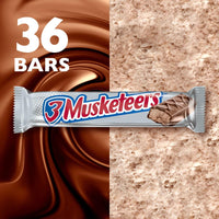 3 MUSKETEERS Candy Milk Chocolate Bars, Full Size, 1.92 oz Bar (Pack of 36) Box