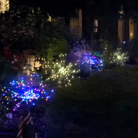 Solar Garden Lights Outdoor Decorations 2 Pack, Solar 120 LED Sparklers Fireworks Sticks Fairy Stake Lights Yard Planter Outside Flower Bed Patio Lawn Path Walkway Decorative, Waterproof&Twinkling