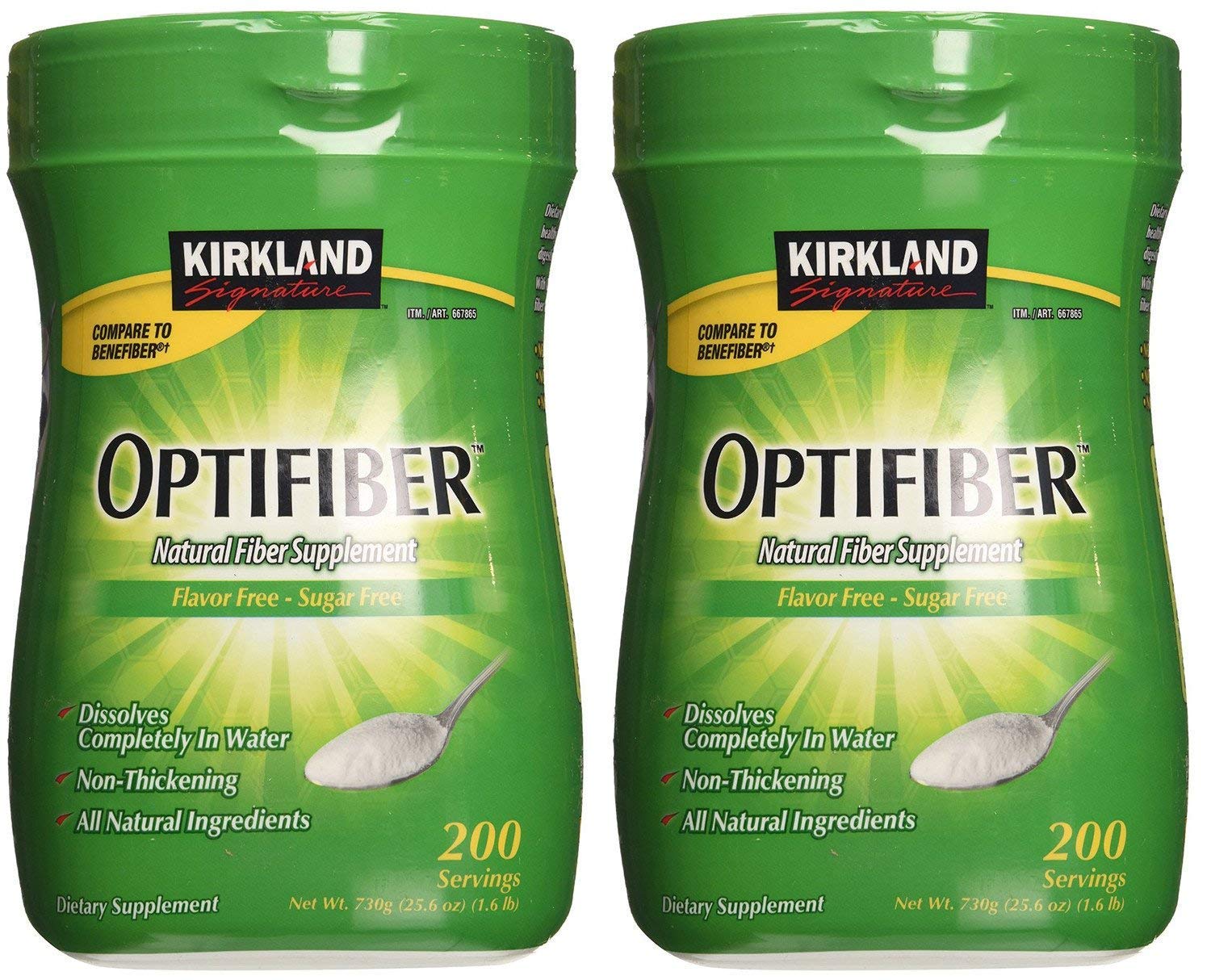 Kirkland Signature OPTIFIBER, 25.6 Ounces 190 Servings (2 Pack)