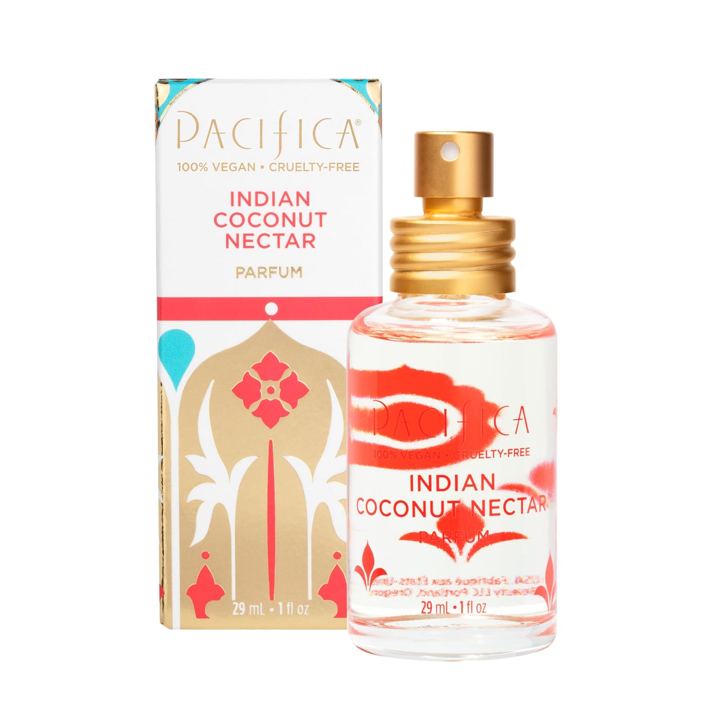 Pacifica Beauty, Indian Coconut Nectar Spray Clean Fragrance Perfume, Made with Natural & Essential Oils, Fresh and Warm Vanilla Scent, Vegan + Cruelty Free, Phthalate-Free, Paraben-Free