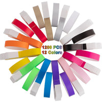 1200 Pcs Paper Wristbands for Events Plastic Neon Color Wrist Bands Concert Identification Wristbands Paper Bracelets Wristbands Party Hand Bands (Multicolor)