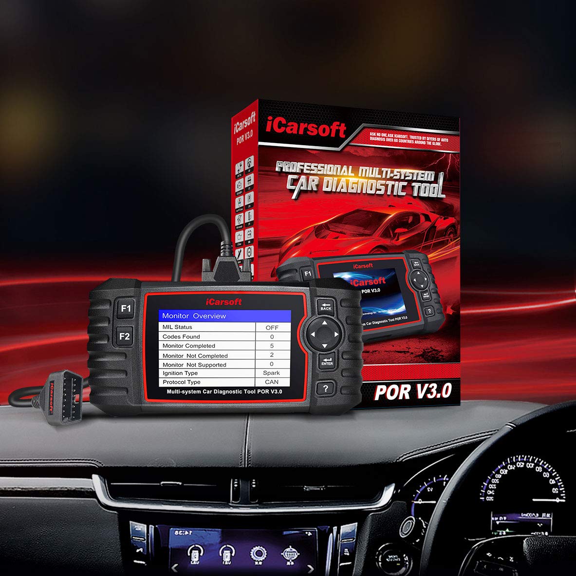 iCarsoft POR V3.0 for Porsche/Cayenne Diagnostic Tool with auto VIN/Quick Test/Actuation Test