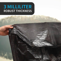 Heavy Duty Contractor Bags, 42 Gallon, 32.75" X 47" - 3 MIL Thick Large Black Industrial Garbage Trashbags for Construction and Commercial use