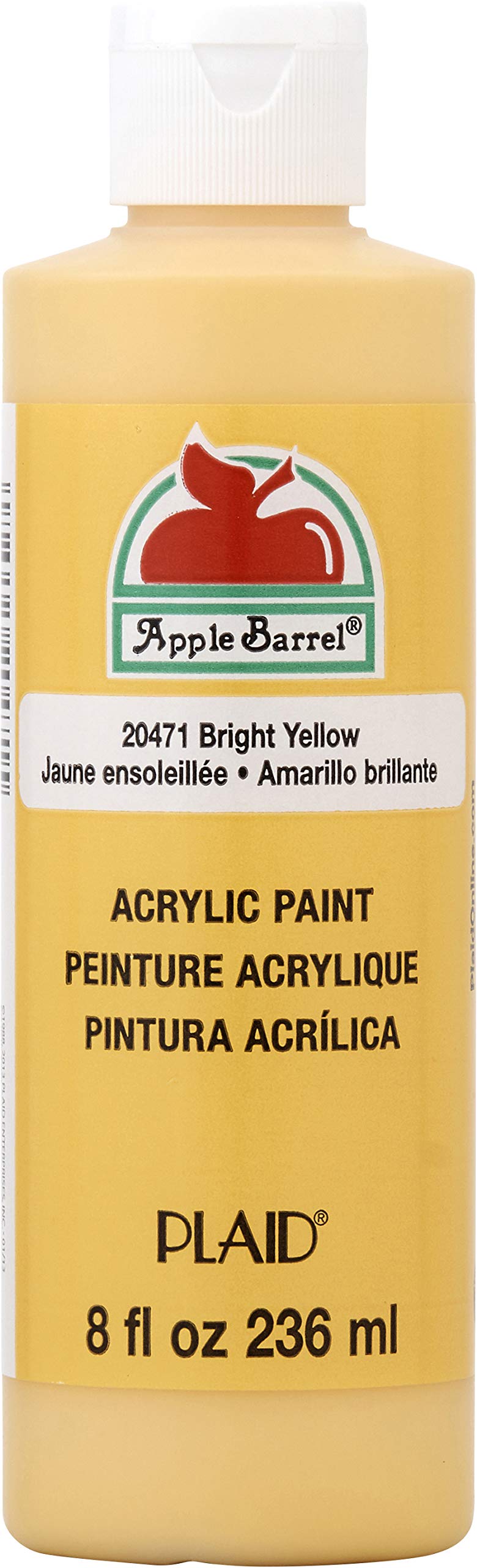 Apple Barrel Acrylic Paint in Assorted Colors (8 Ounce), 20471 Bright Yellow