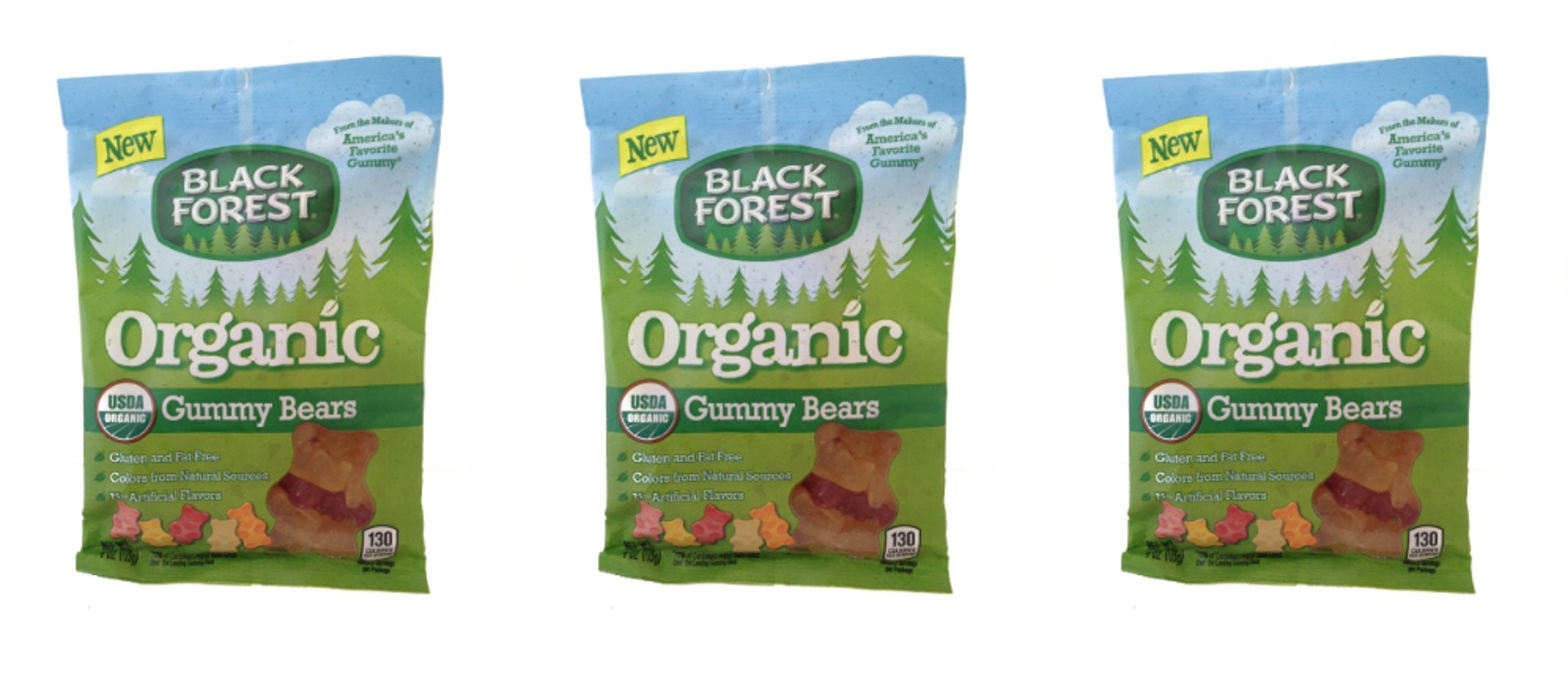 Black Forest Organic Gummy Bears 4 oz Bag (Pack of 3)