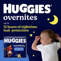 Huggies Size 3 Overnites Baby Diapers: Overnight Diapers, Size 3 (16-28 lbs), 132 Ct (2 Packs of 66)