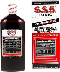 S.S.S. Tonic – High Potency Iron Supplement with B1, B2, B3 Vitamins – 20 fl oz Liquid Formula