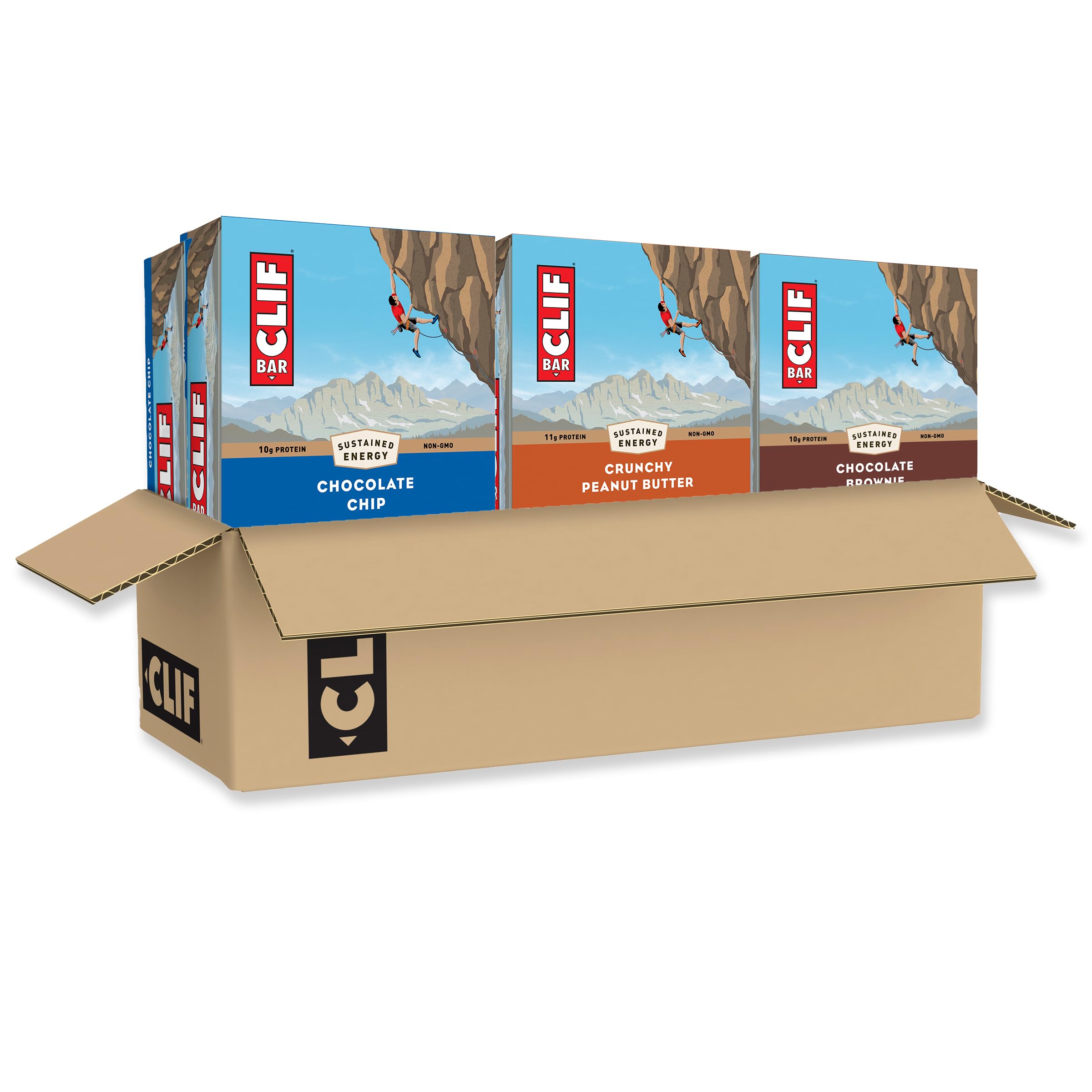 CLIF BAR - Variety Pack - Made with Organic Oats - 10-11g Protein - Non-GMO - Plant Based - Energy Bars - 2.4 oz. (36 Count)