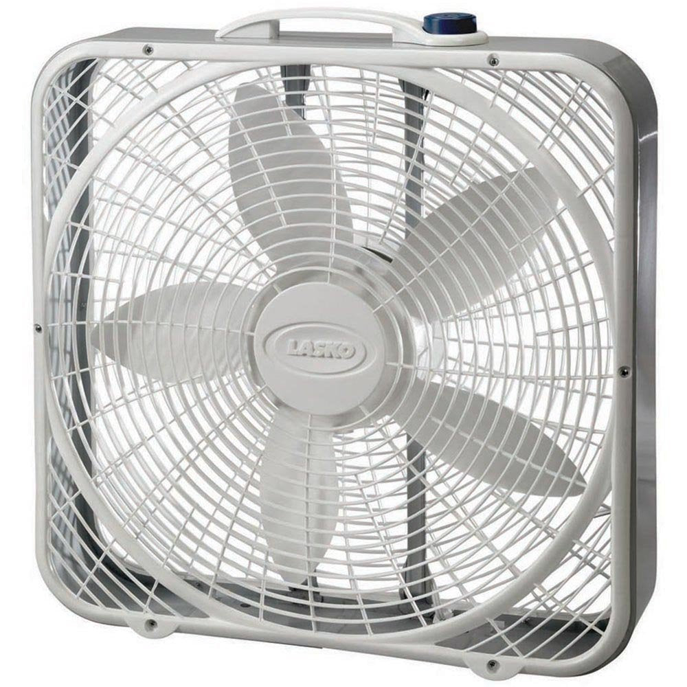 Lasko, White 3733 Box Fan, 3-Speed, Inch, 20"