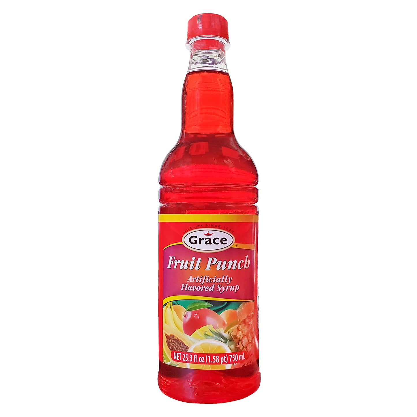 Grace Fruit Punch Flavored Syrup (4 Pack, Total of 50.6fl.oz