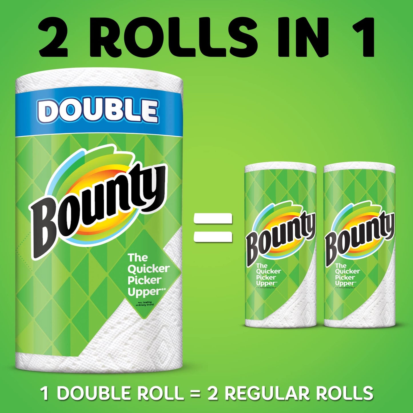 Bounty® Select-A-Size® Double 2-Ply Paper Towels, 98 Sheets Per Roll, Pack Of 12 Rolls