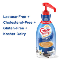 Nestle Coffee Mate Coffee Creamer, French Vanilla, Concentrated Liquid Pump Bottle, Non Dairy, No Refrigeration, 50.7 Ounces