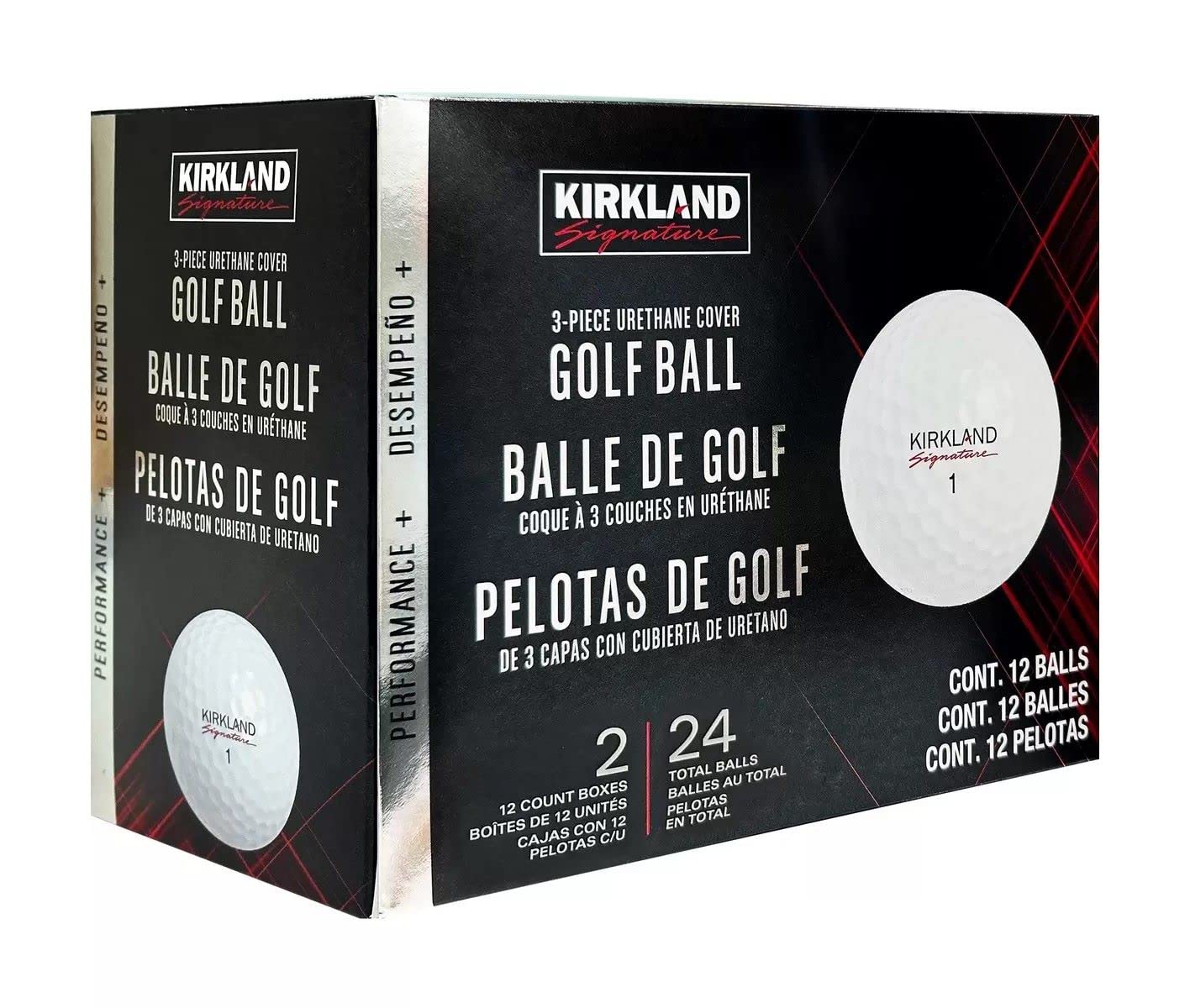 Kirkland Signature V3.0#1654518 Performance Plus 3-Piece Urethane Covered Golf Ball (2 Dozen, 24 Balls)