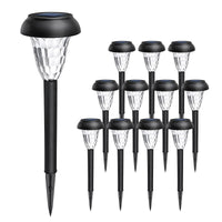 GIGALUMI 12Pack Solar Lights Outdoor Waterproof, Pathway Lights Solar Powered, Landscape Lighting, Solar Lights for Patio, Garden, Yard, Pathways, Landscapes, Walkways and Driveways