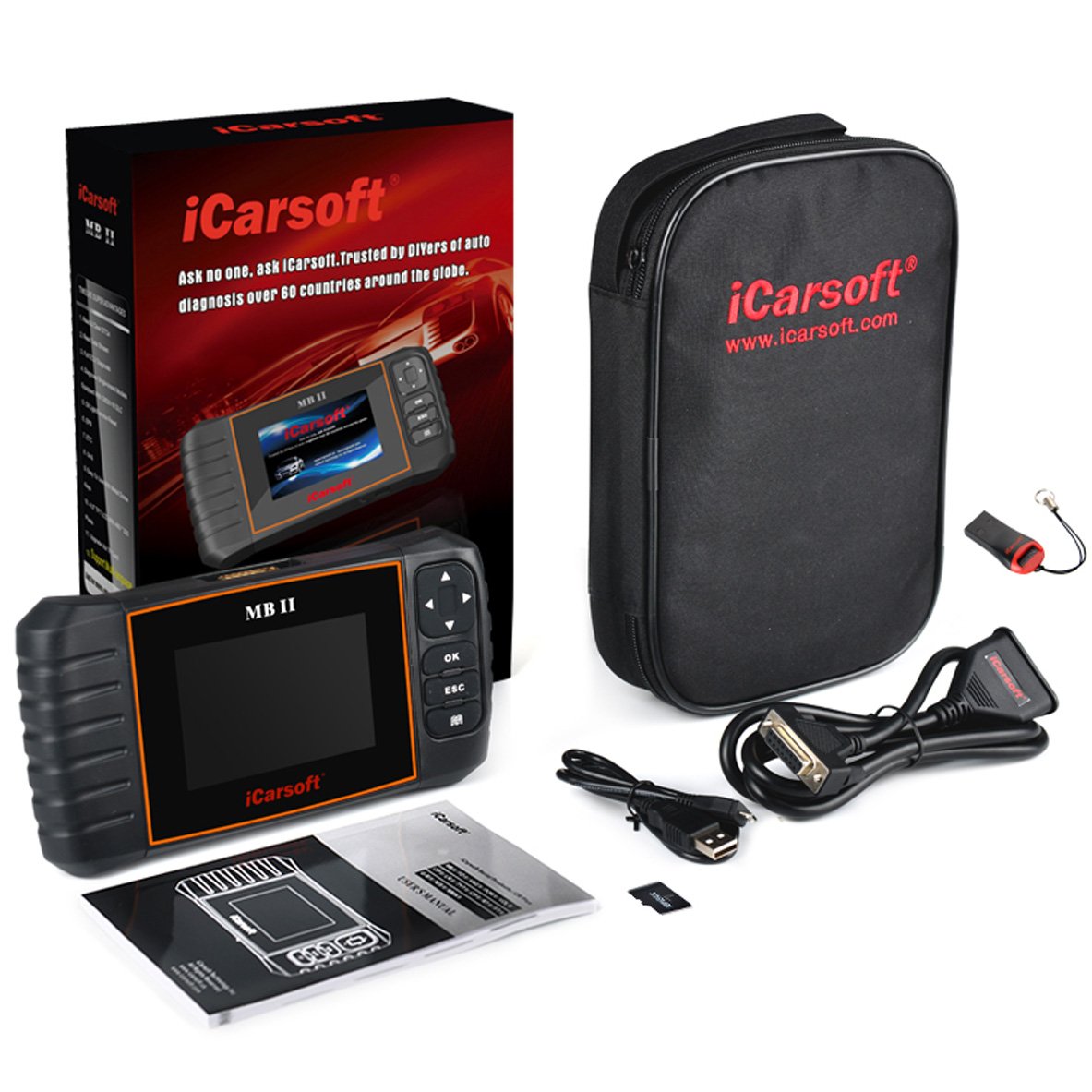 iCarsoft MBII for Mercedes Benz/Sprinter/Smart Professional Diagnostic Tool Scanner, New Version