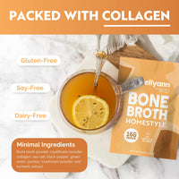Dr. Kellyann Bone Broth Collagen Powder Packets (7 Servings, 5 Box), 16g Protein/Serving, 100% Grass-Fed Hydrolyzed Collagen Powder, Keto & Paleo Friendly