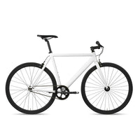 6KU Aluminum Fixed Gear Single-Speed Fixie Urban Track Bike, Crisp White, 49cm/XS