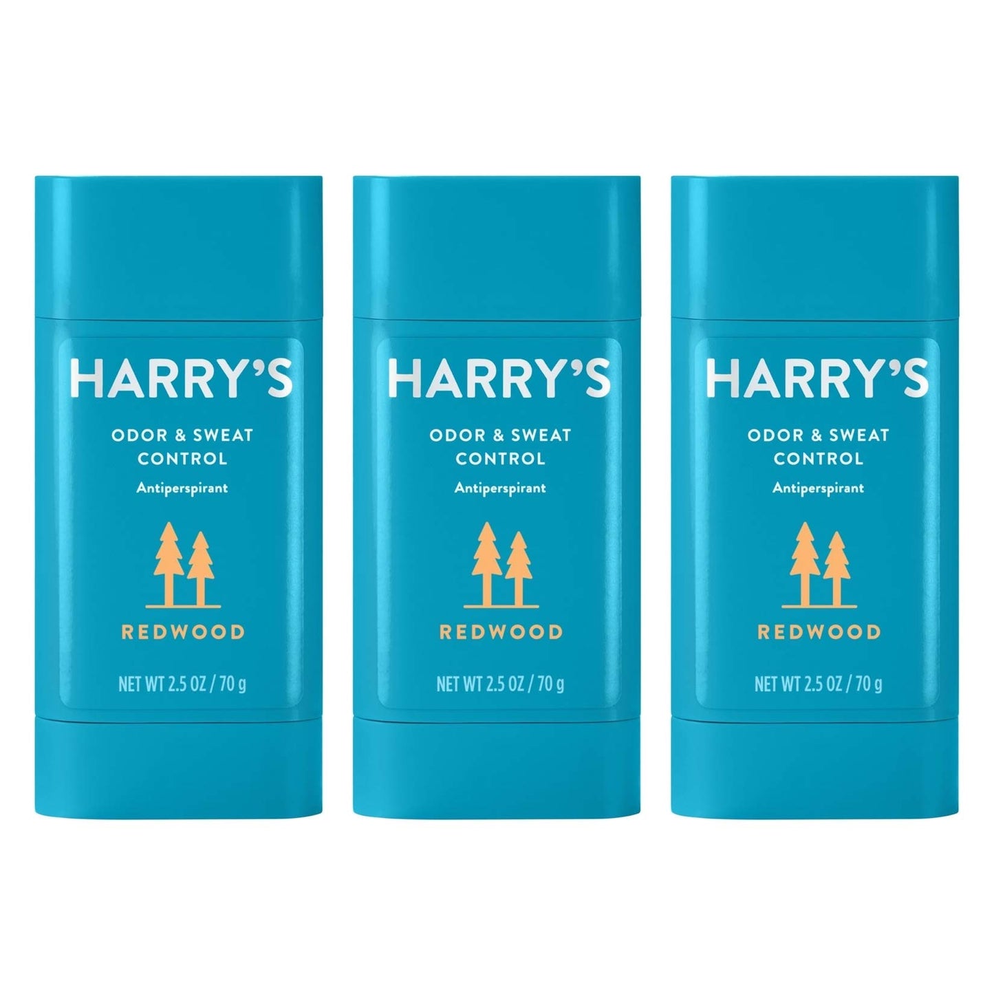 Harry's Deodorant & Antiperspirant - Odor & Sweat Control Antiperspirant for Men - Redwood, 2.5 Oz (Pack of 3),blue