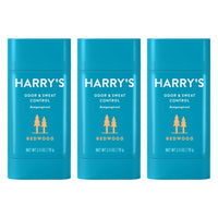 Harry's Deodorant & Antiperspirant - Odor & Sweat Control Antiperspirant for Men - Redwood, 2.5 Oz (Pack of 3),blue