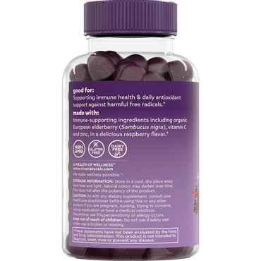 Sambucus Elderberry Gummies with Zinc and Vitamin C (120 Count) - 3 in 1 Black Elderberry Gummies for Adults Immune Support, Chewable Elderberry Supplements, Immunity Gummies