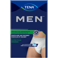 TENA Men Super Plus Protective Underwear, Incontinence, Disposable, Heavy Absorbency, Small/Medium, 16 Count