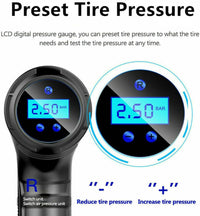 120W Wireless Car Air Compressor Handheld USB Rechargeable Tire Inflator Digital Display Inflatable Pump Pressure Gauge Car Accessories Tire Inflator