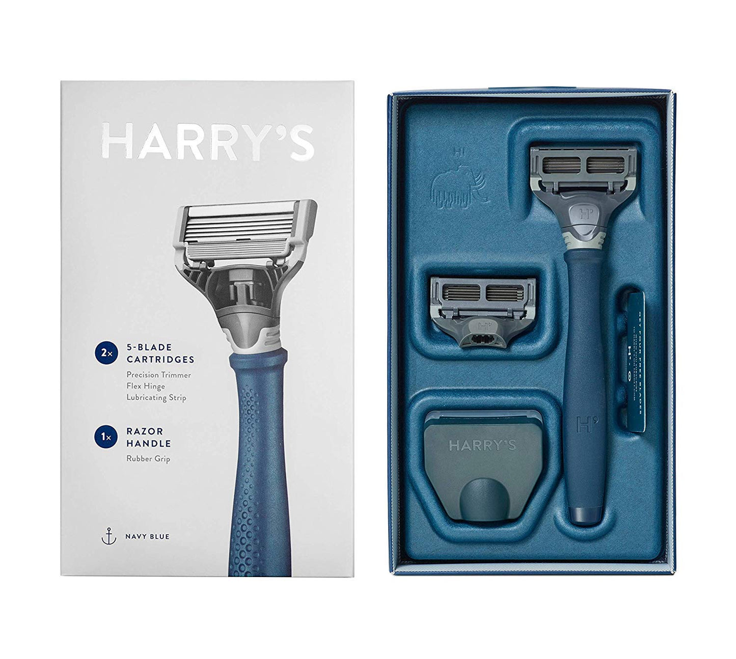 Harry's Razor With 2 Blade Cartridges Navy Blue