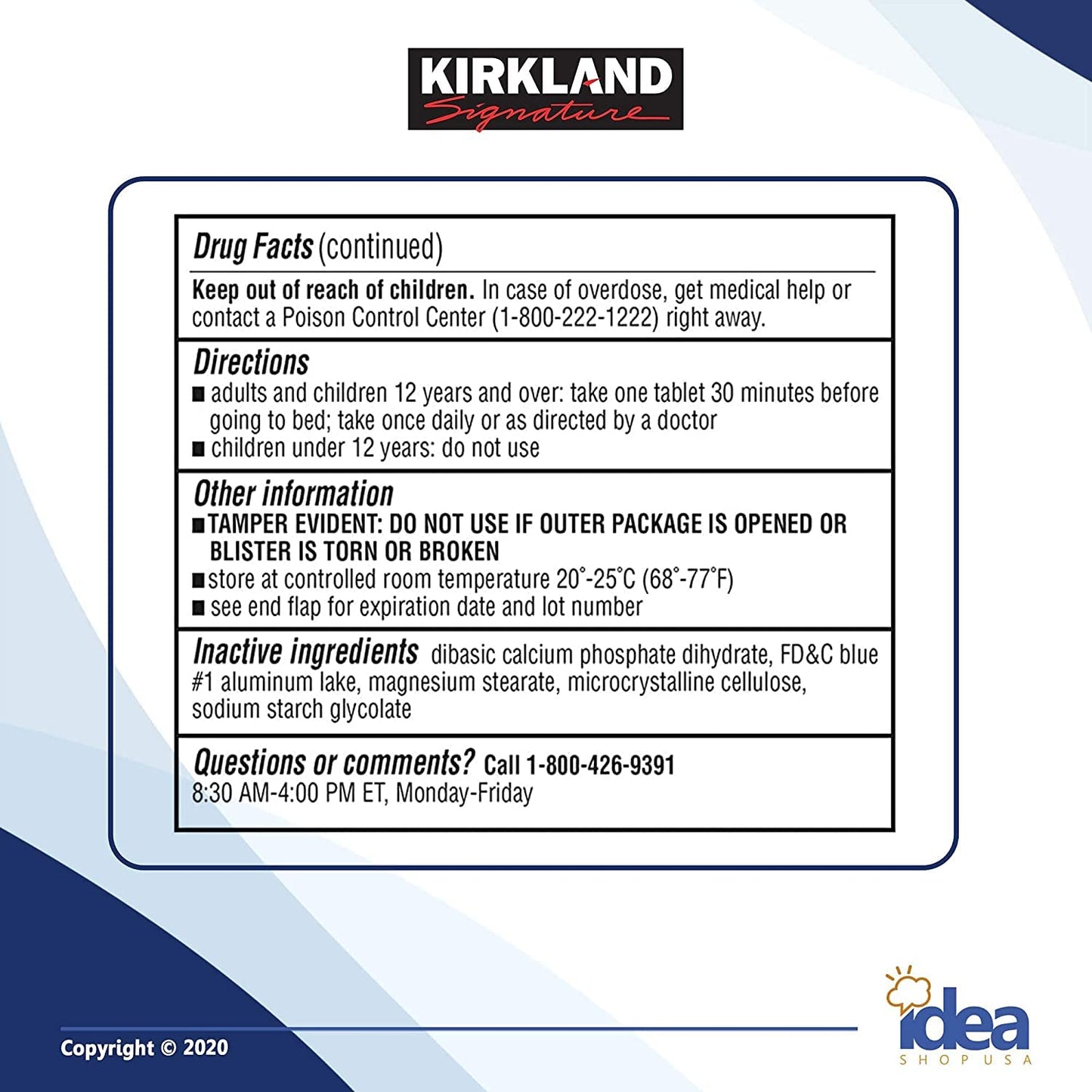 Kirkland Signature - Nighttime Sleep Aid, 25 mg, 96 Ct (2 Pack) Bundle with Exclusive "Have a Great Sleep" - Better Idea Guide (3 Items)