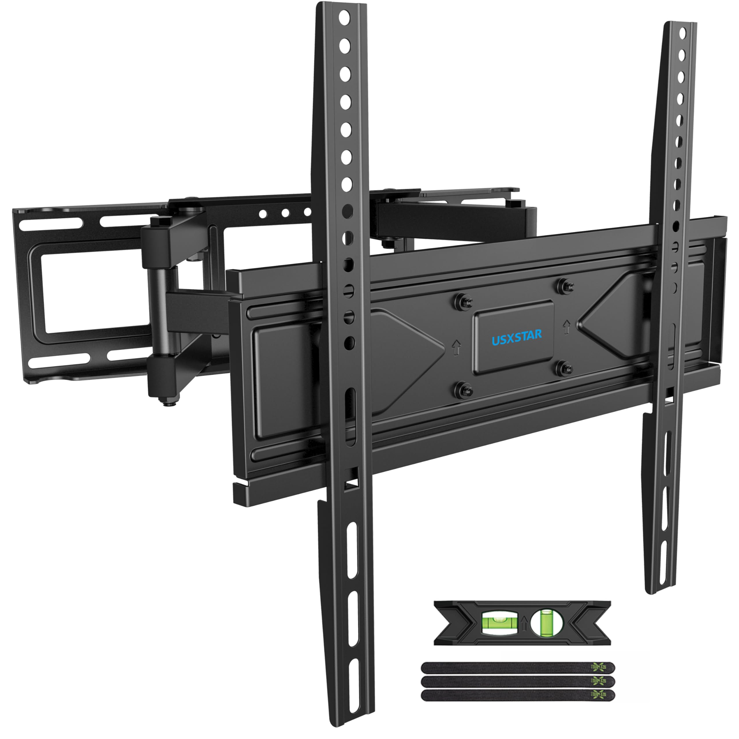 Full Motion TV Wall Mount for Most 32-70 inch TVs, Wall Mount TV Bracket for 55 65 inch TV with Smooth Swivel, Tilt, Extension, Level-Has Hardware & Drill Template by USX STAR