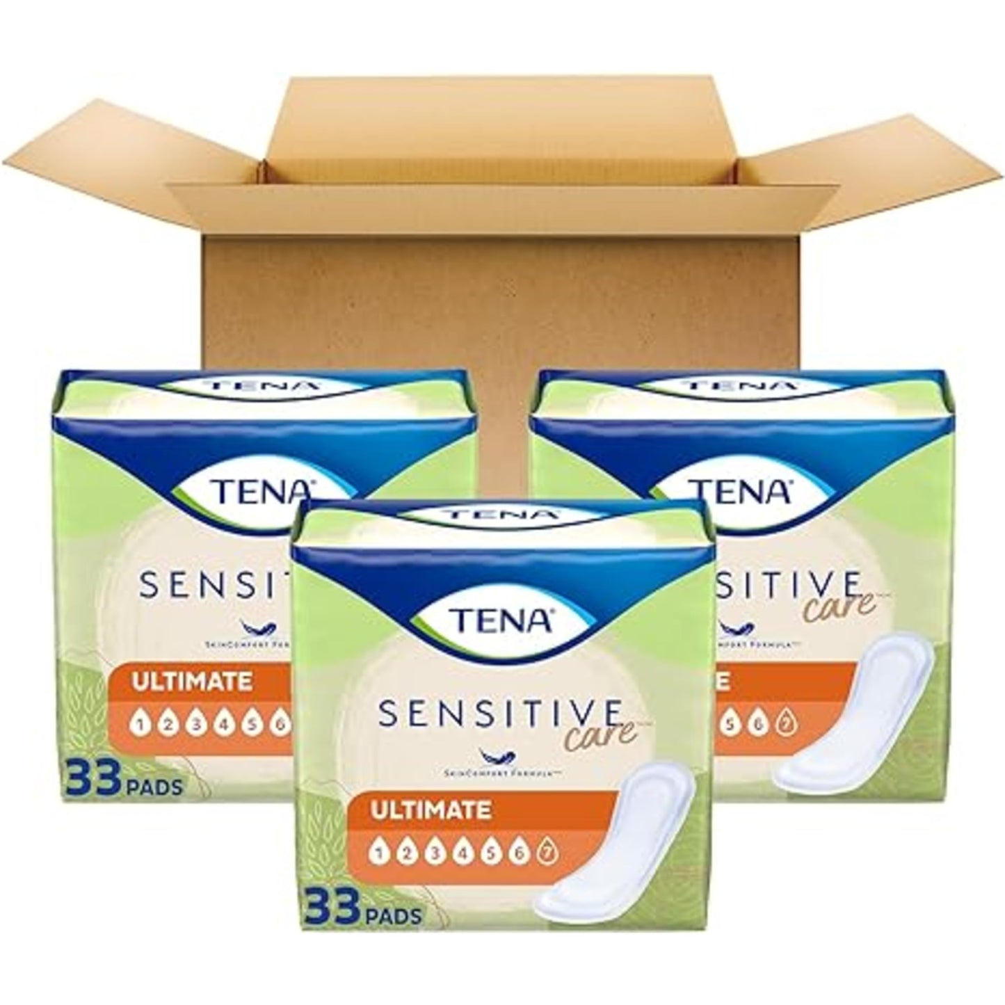 TENA Incontinence Pads, Bladder Control & Postpartum for Women, Ultimate Absorbency, Regular Length, Intimates - 99 Count